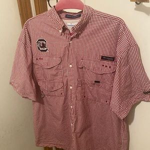 Men’s button down gamecocks Columbia shirt